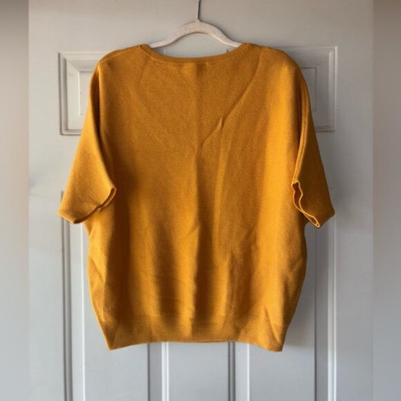The Reset R Label mustard yellow wool knit top size S/M - Picture 3 of 3